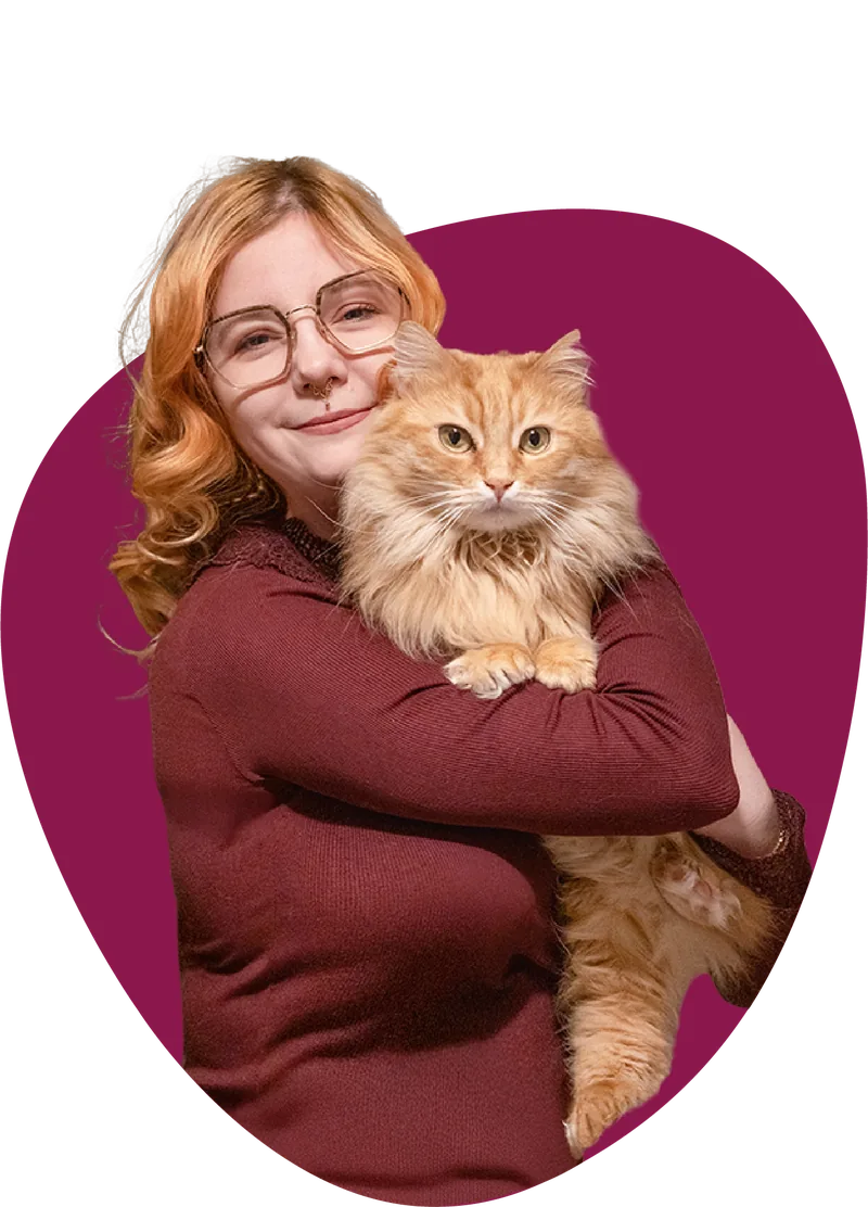 Diana mit ihrer Katze